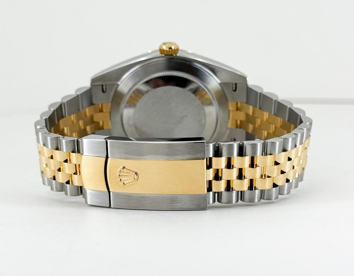 Rolex Datejust 41 Yellow Gold/Steel Champagne Index Dial Fluted Bezel Jubilee Bracelet 126333 -