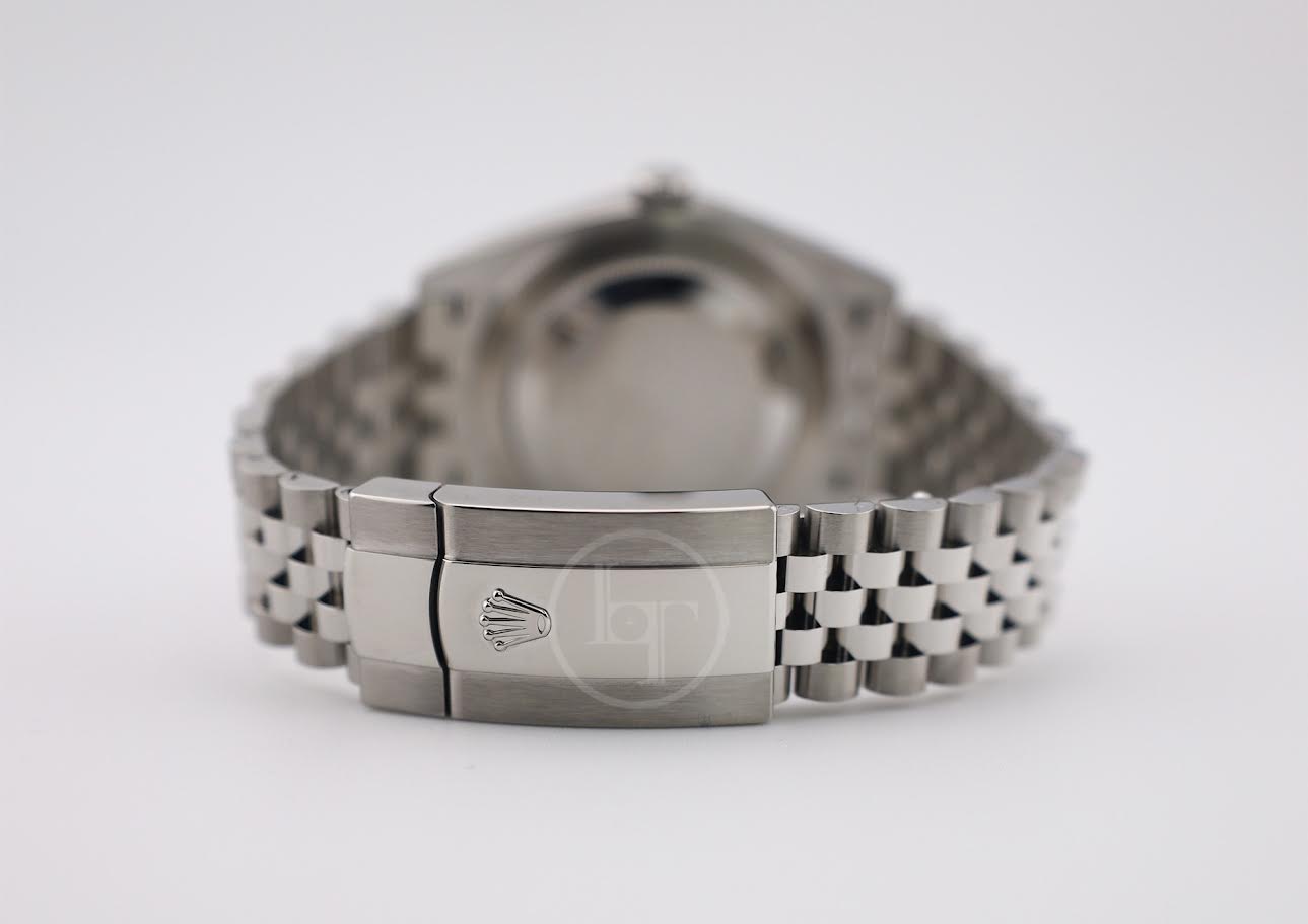 Rolex Datejust 41 White Gold/Steel Dark Rhodium Index Dial Fluted Bezel Jubilee Bracelet 126334 -