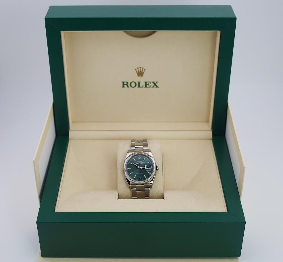 Rolex S/Steel Mint Green Index Dial - Oyster Bracelet 126200
