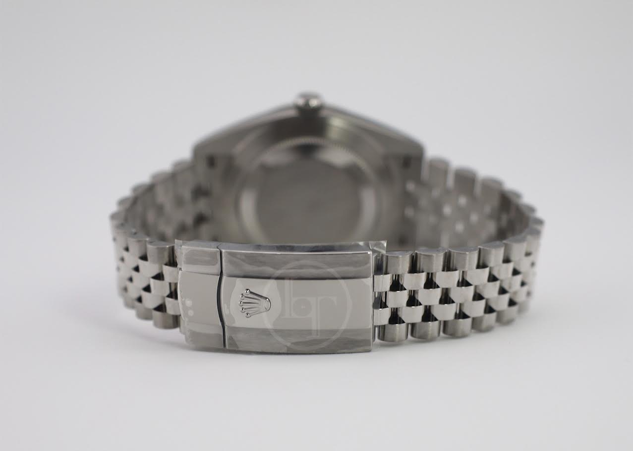 Rolex Datejust 41 White Gold/Steel Black Index Dial Fluted Bezel Jubilee Bracelet 126334 -