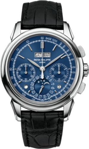 Patek Philippe Grand Complications Perpetual Calendar Chronograph "Chin" White Gold Blue Dial Watch - 5270G-014
