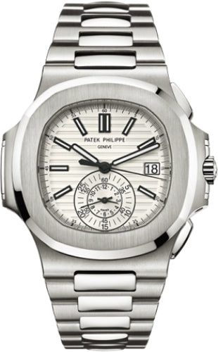 Patek Philippe Nautilus Chronograph Date Stainless Steel White Dial Watch - 5980/1A-019