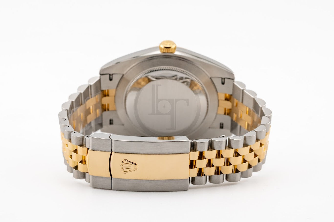 Rolex Steel and Yellow Gold Rolesor Datejust 41 Watch - Fluted Bezel - White Mother-Of-Pearl Diamond Dial - Jubilee Bracelet - 126333 mdj