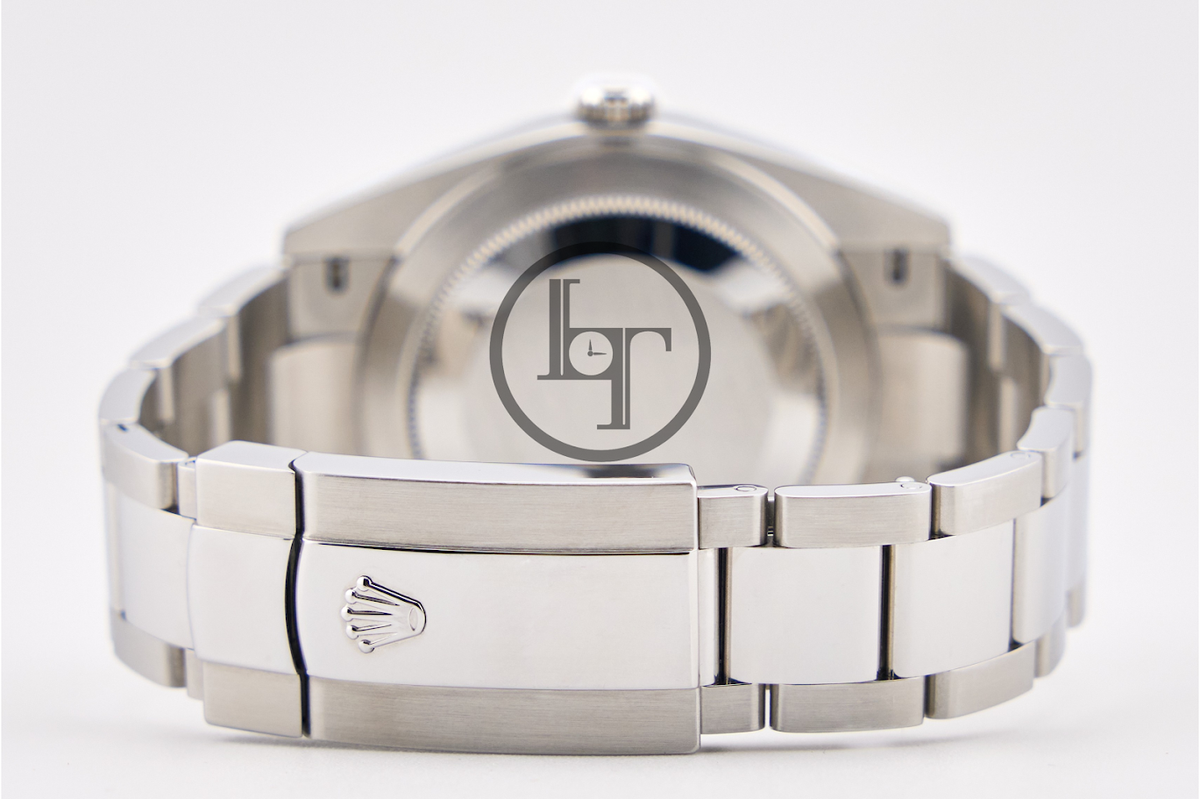 Rolex Datejust 41 Stainless Steel Blue Roman Dial Smooth Bezel Oyster Bracelet 126300 -