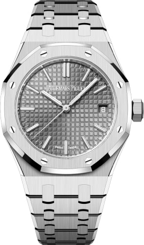 Audemars Piguet Royal Oak 37mm Selfwinding "50th Anniversary" Stainless Steel Grey Dial - 15550ST.OO.1356ST.03 - Luxury Time NYC