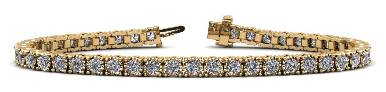 Diamond Crown Lab - Grown Diamond Tennis Bracelet with 4.56 ct.(finished) 3.2mm - Luxury Time NYC