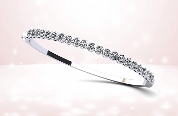 Divinely Dazzling Bangle Lab - Grown Diamond Bracelet with 2.88 ct.(finished) 3.5mm - Luxury Time NYC