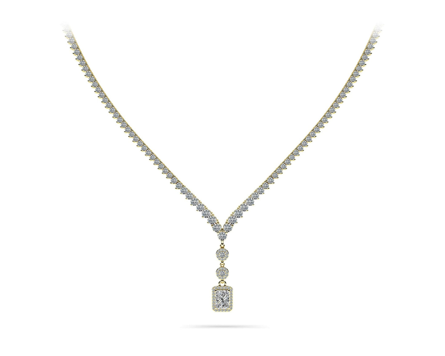 Extravagant Diamond Pendant 3 Prong V Lab - Grown Diamond Necklace with 12.22 ct.(finished) - Luxury Time NYC
