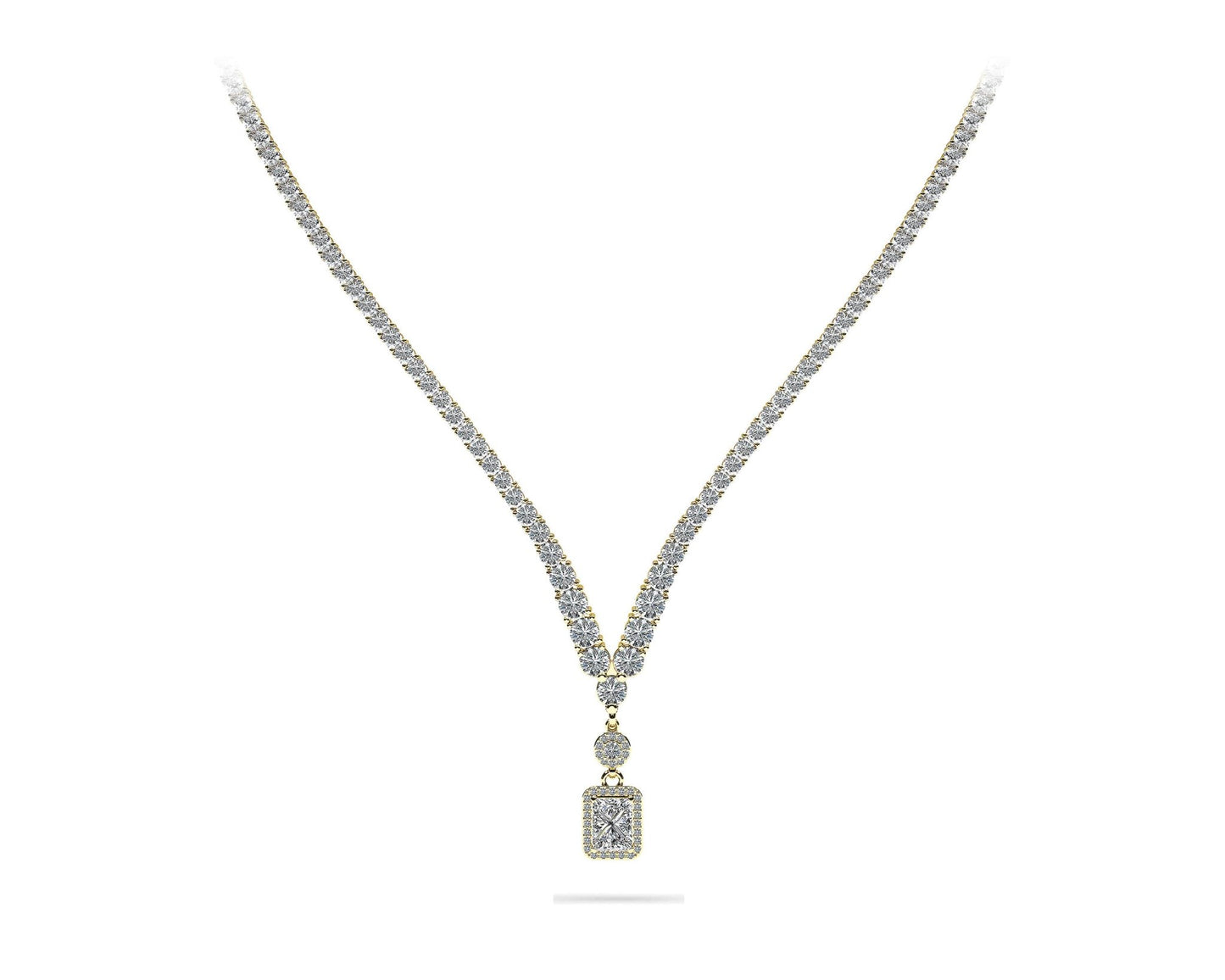 Love Spell Diamond Pendant 4 Prong V Lab - Grown Diamond Necklace with 10.11 ct.(finished) - Luxury Time NYC