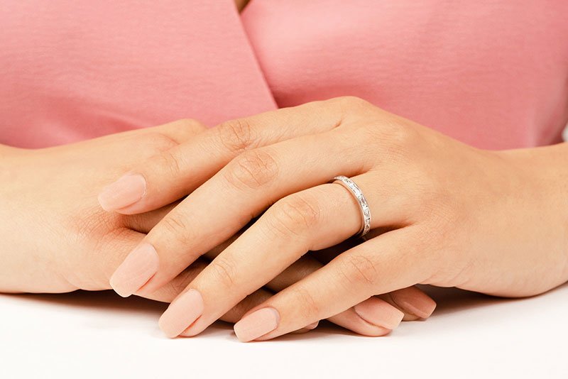 Luxe Baguette Eternity Lab - Grown Diamond Ring with 1.80 ct.(finished) 4x2mm - Luxury Time NYC