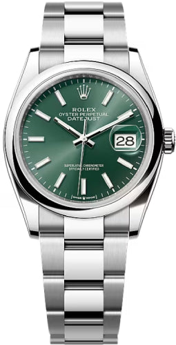 Rolex S/Steel Mint Green Index Dial - Oyster Bracelet 126200
