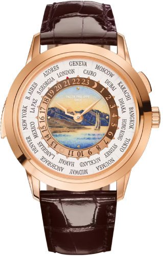 Patek Philippe World Time Minute Repeater Grand Complications Enamel Rose Gold White Dial - 5531R - 001 - Luxury Time NYC