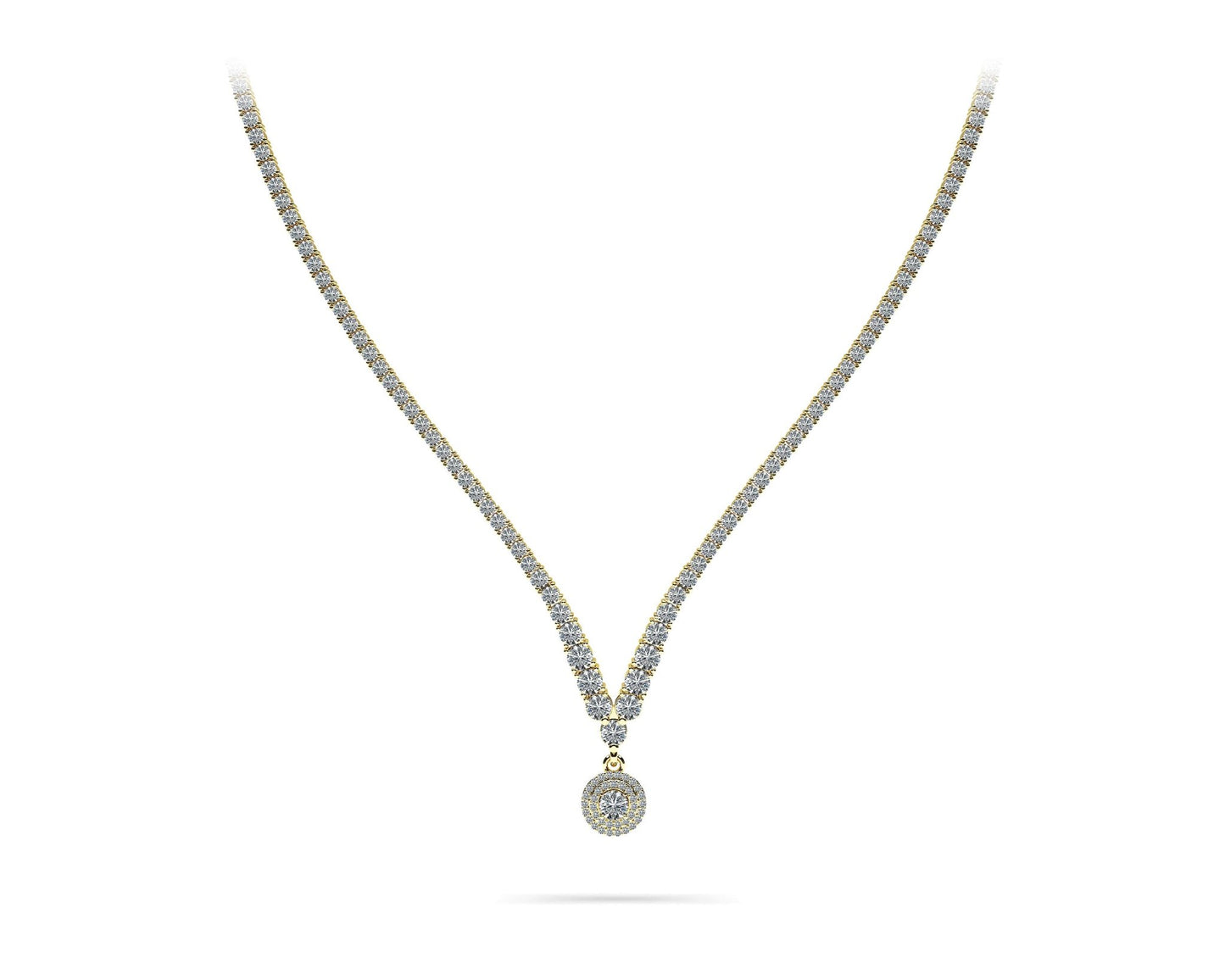 Remarkable Plunging V Neck Diamond Necklace with 9.29 ct.(finished) - Luxury Time NYC