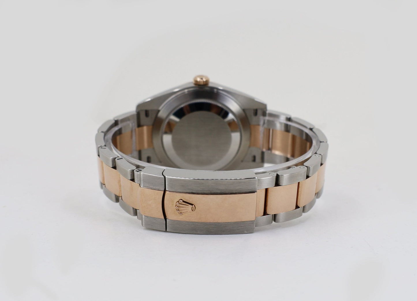 Rolex Datejust 36 Rose Gold/Steel "Wimbledon" Slate Roman Dial & Fluted Bezel Oyster Bracelet 126231 - Luxury Time NYC