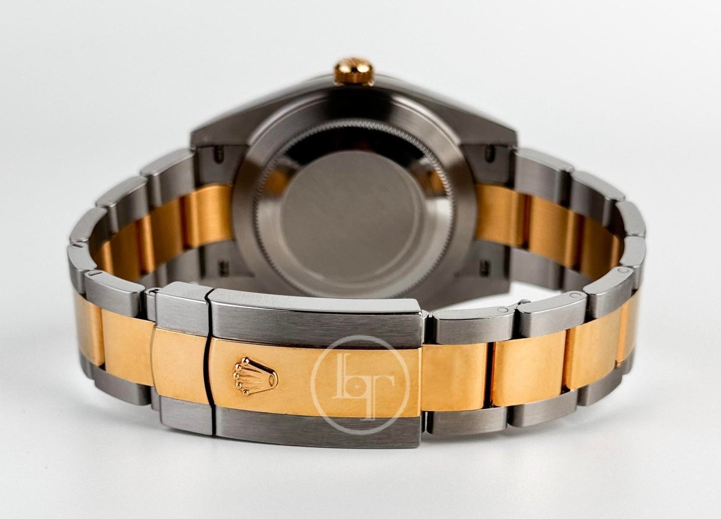 Rolex Datejust 41 Yellow Gold/Steel Champagne Diamond Dial Smooth Bezel Oyster Bracelet 126303 - Luxury Time NYC