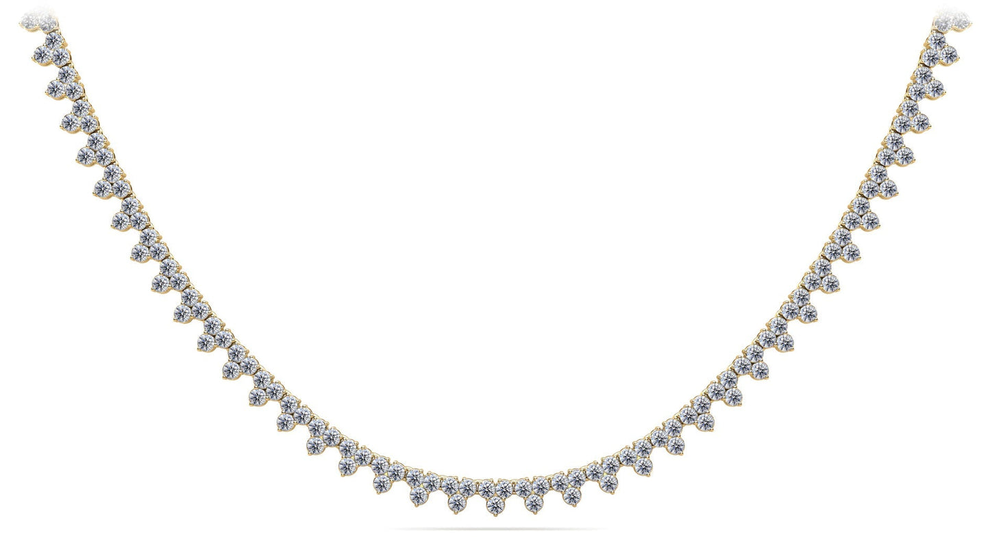 Three Stone Brilliance Diamond Lab - Grown Diamond Necklace with 11.93 ct.(finished) 2.4mm - Luxury Time NYC