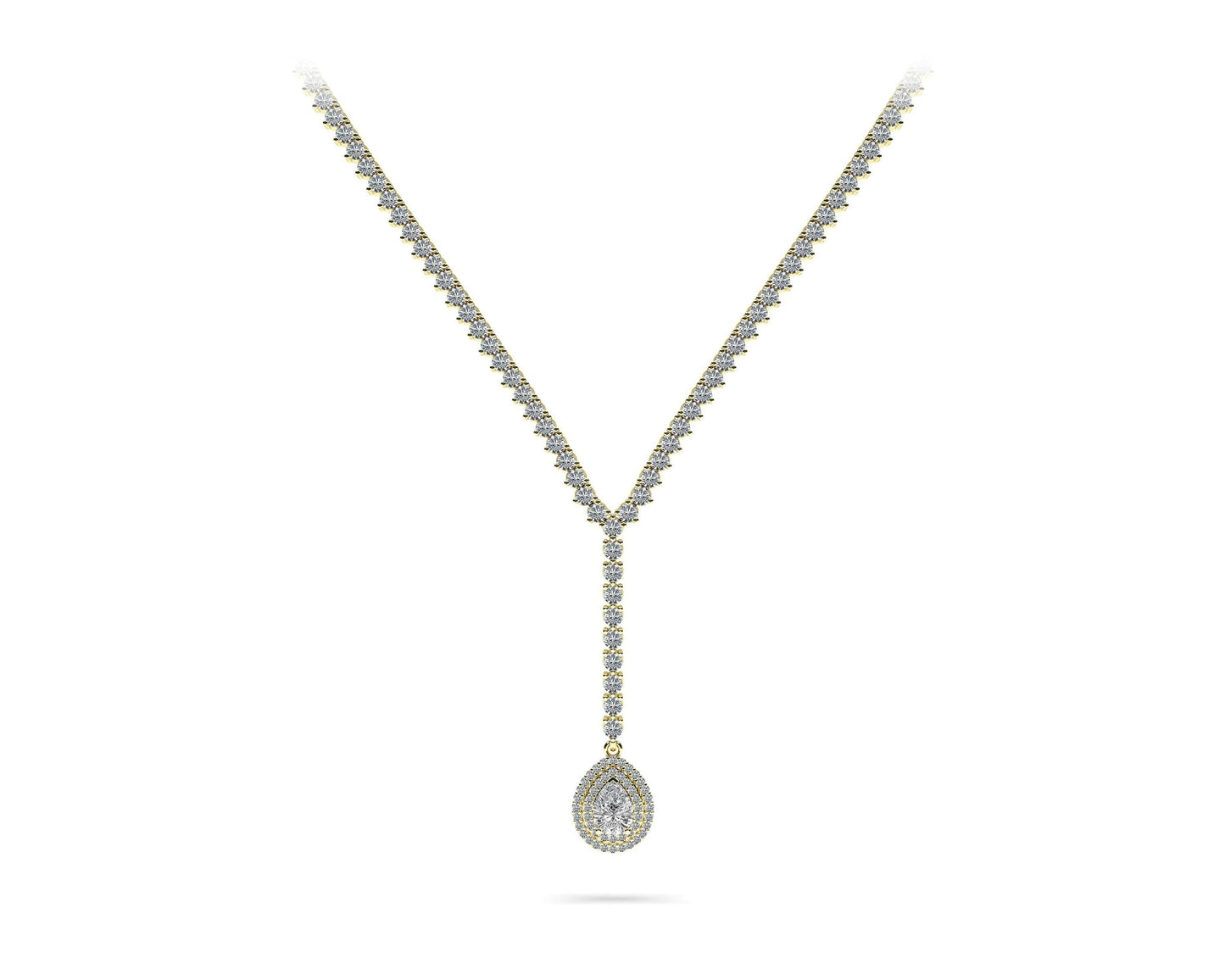 True Romance Diamond Necklace with 8.81 ct.(finished) 7x5mm, 1mm, 2.2mm - Luxury Time NYC