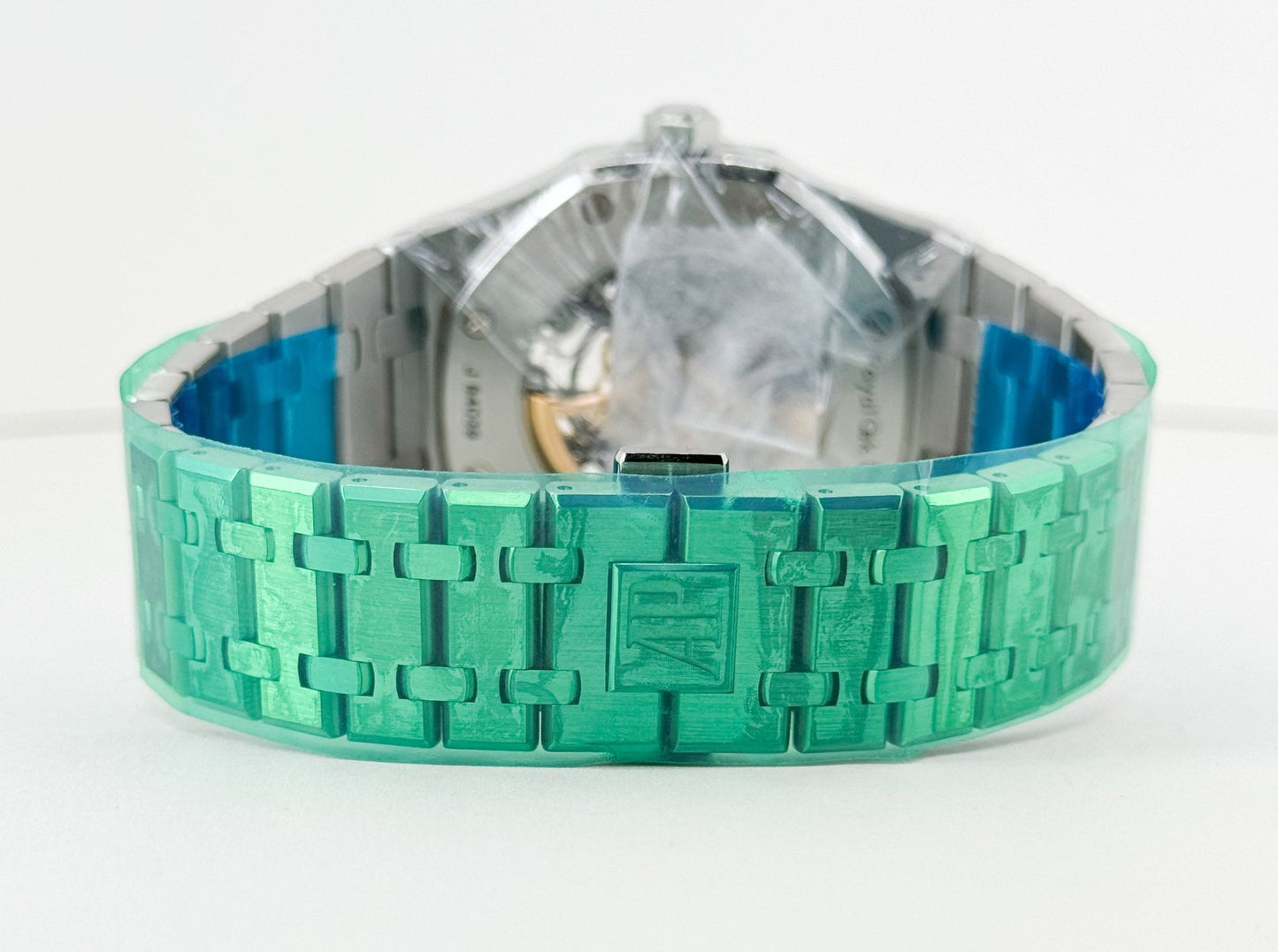 Audemars Piguet Royal Oak Double Balance Wheel Openworked Stainless Steel 41mm Black Skeleton Dial 15407ST.OO.1220ST.01 - Luxury Time NYC