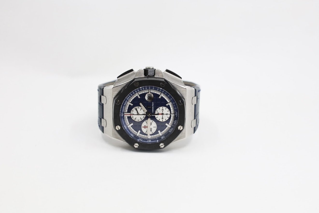 Audemars Piguet Royal Oak Offshore Chronograph Watch-Blue Dial 44mm-26401PO.OO.A018CR.01 - Luxury Time NYC INC