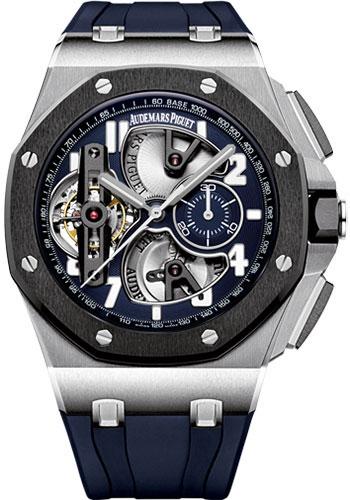 Audemars Piguet Royal Oak Offshore Tourbillon Chronograph Watch-Blue Dial 44mm-26388PO.OO.D027CA.01 - Luxury Time NYC INC