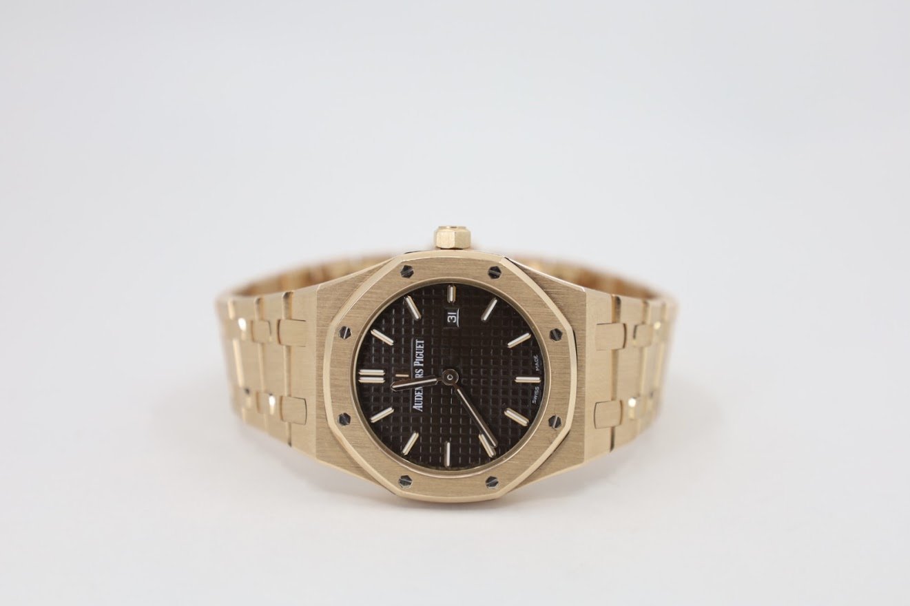 Audemars Piguet Royal Oak Quartz Watch-Brown Dial 33mm-67650OR.OO.1261OR.01 - Luxury Time NYC INC