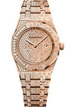Load image into Gallery viewer, Audemars Piguet Royal Oak Quartz Watch-Pink Dial 33mm-67654OR.ZZ.1264OR.01 - Luxury Time NYC INC
