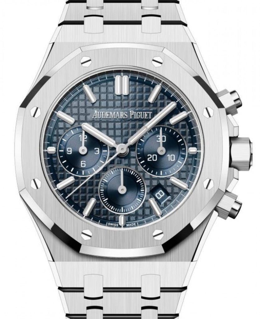 Audemars Piguet Royal Oak Selfwinding Chronograph Stainless Steel 38mm Blue Dial 26715ST.OO.1356ST.01 - Luxury Time NYC