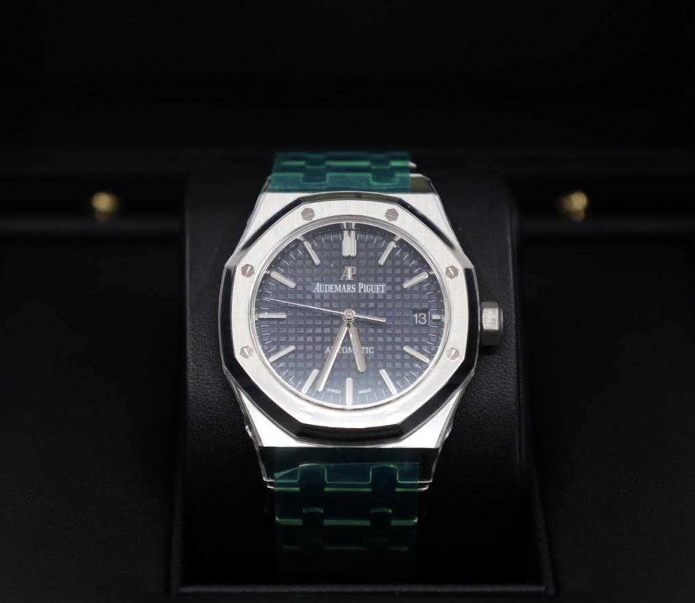 Audemars Piguet 15400ST Royal Oak Custom Diamond Black Dial Watch - Big  Watch Buyers