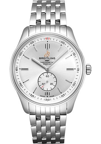 Breitling Premier Automatic Watch - 40mm Steel Case - Silver Dial - Steel Bracelet - A37340351G1A1 - Luxury Time NYC