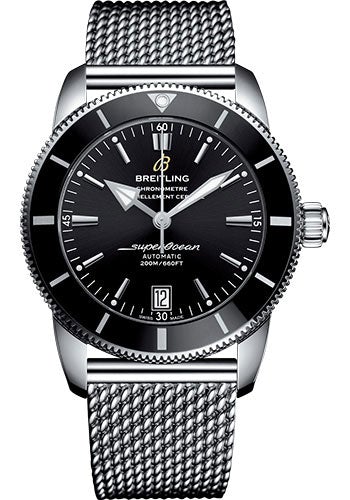 Breitling Superocean Heritage II B20 Automatic 42 Watch - Steel Case - Volcano Black Dial - Steel Ocean Classic Bracelet - AB2010121B1A1 - Luxury Time NYC