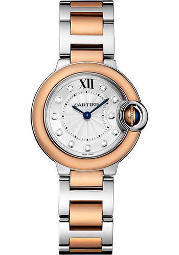 Cartier Ballon Bleu de Cartier Watch - 28 mm Steel Case - Pink Gold And Steel Bracelet - W3BB0005 - Luxury Time NYC