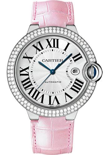Women’s Pink Cartier Watch w Diamonds Cartier Tank Louis White Gold WJTA0011 | SwissWatchExpo main image 4