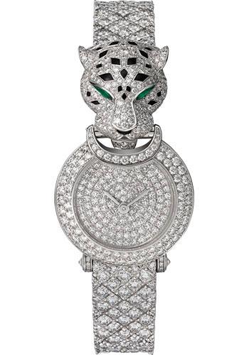 Panther Diamond White Dial Unisex Watch Cartier Panther Steel Diamond Bezel W4PN0008 – WatchGuyNYC main image 3