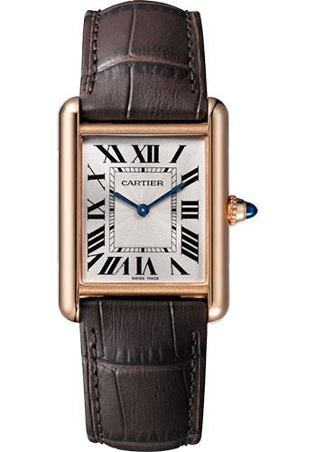 Cartier Tank Louis Cartier Watch - 33.7 mm Pink Gold Case - Brown Alligator Strap - WGTA0011 - Luxury Time NYC