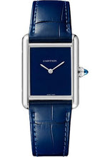 Load image into Gallery viewer, Cartier Tank Must Watch - 33.7 mm x 25.5 mm Steel Case - Blue Dial - Blue Alligator Strap - WSTA0055 - Luxury Time NYC