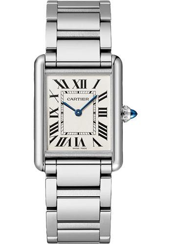 Cartier Tank Must Watch - 33.7 mm x 25.5 mm Steel Case - Silvered Dial - Interchangeable Bracelet - WSTA0052 - Luxury Time NYC