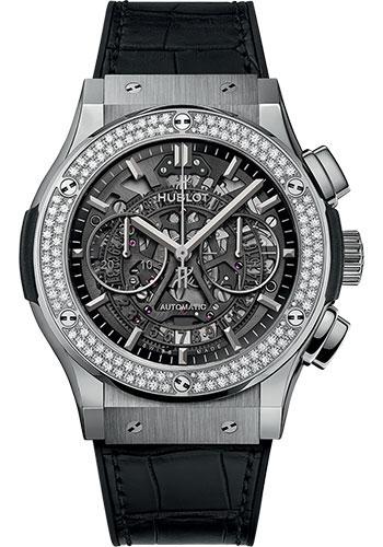 Hublot Classic Fusion Aerofusion Titanium Diamonds Watch - 45 mm - Sapphire Dial-525.NX.0170.LR.1104 - Luxury Time NYC