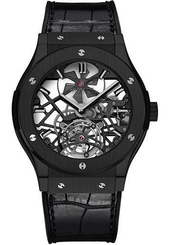 Hublot Classic Fusion Skeleton Tourbillon All Black Limited Edition of 99 Watch-505.CM.0140.LR - Luxury Time NYC
