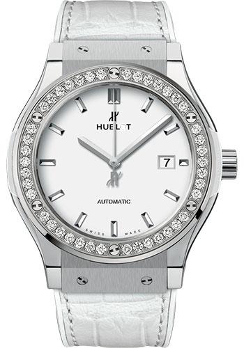 Hublot Classic Fusion Titanium White Diamonds Watch-542.NE.2010.LR.1204 - Luxury Time NYC