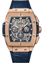 Load image into Gallery viewer, Hublot Spirit of Big Bang King Gold Blue Watch - 42 mm - Sapphire Dial - Blue Rubber and Leather Strap-641.OX.7180.LR - Luxury Time NYC