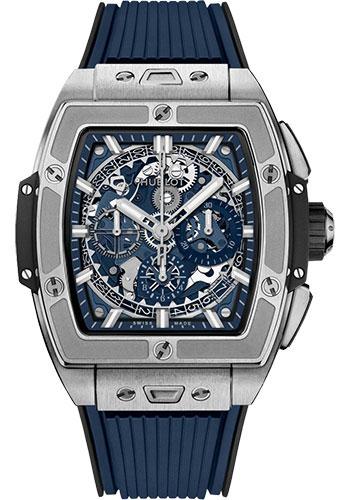Hublot Spirit of Big Bang Titanium Blue Watch - 42 mm - Sapphire Dial - Blue Rubber Strap-642.NX.7170.RX - Luxury Time NYC