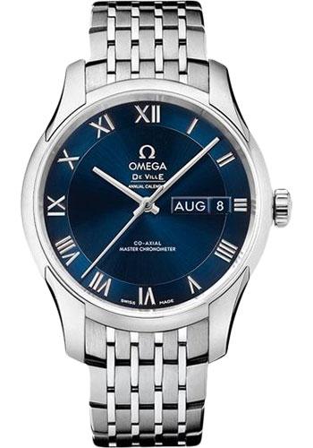 Omega De Ville Hour Vision Co-Axial Master Chronometer Annual Calendar Watch - 41 mm Steel Case - Two-Zone Blue Dial - 433.10.41.22.03.001 - Luxury Time NYC
