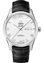 Load image into Gallery viewer, Omega De Ville Hour Vision Co-Axial Master Chronometer Annual Calendar Watch - 41 mm Steel Case - Two-Zone -Silver Dial - Black Leather Strap - 433.13.41.22.02.001 - Luxury Time NYC