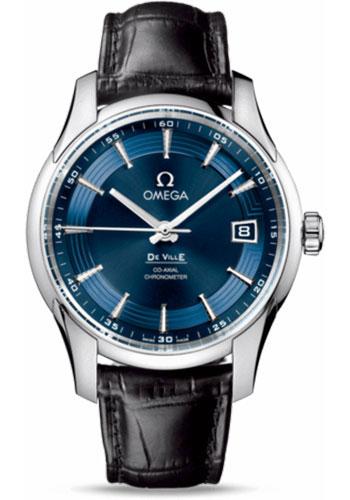 Omega De Ville Hour Vision Watch - 41 mm Steel Case - Blue Dial
