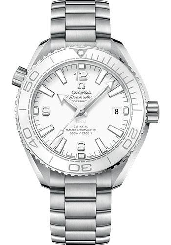 Omega Planet Ocean 600M Co-Axial Master Chronometer Watch - 39.5 mm Steel Case - Unidirectional White Cermaic Bezel - White Dial - 215.30.40.20.04.001 - Luxury Time NYC