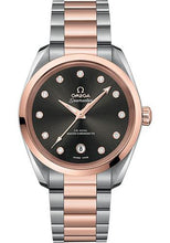 Load image into Gallery viewer, Omega Seamaster Aqua Terra 150M Co-Axial Master Chronometer Ladies Watch - 38 mm Steel And Sedna Gold Case - Glossy Grey Diamond Dial - 220.20.38.20.56.001 - Luxury Time NYC