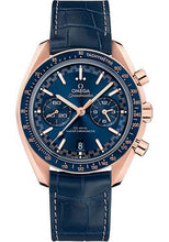 Load image into Gallery viewer, Omega Speedmaster Racing Co-Axial Master Chronograph Watch - 44.25 mm Sedna Gold Case - Sun Brushed Blue Dial - Blue Leather Strap - 329.53.44.51.03.001 - Luxury Time NYC