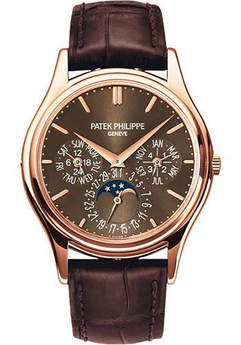 Patek Philippe 37.2mm Perpetual Calendar Moonphase Grand Complication Watch Brown Dial 5140R - Luxury Time NYC INC