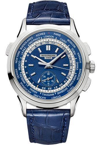 Patek Philippe 39.50mm Men Complications World Time Chronograph Watch Blue Dial 5930G - Luxury Time NYC INC