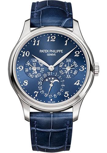 Patek Philippe 39mm Men Grand Complications Perpetual Calender Moonphase Watch Blue Dial 5327G - Luxury Time NYC INC